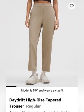lululemon athletica Daydrift High-Rise Tapered Trouser — Taupe
